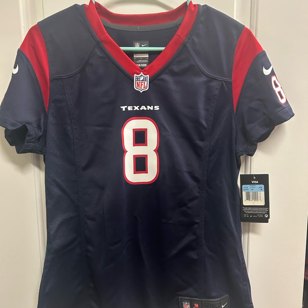 NFL Texans Navy and Red Jersey with Number 8 Schaub
